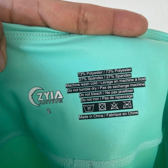 Zyia Active Turquoise Metallic Plus Light n Tight Hi-Rise 7/8 - Picture 7 of 10